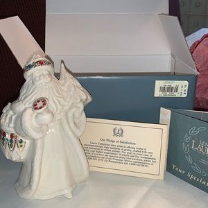 SANTA !!Lenox China Jewel Santa Kris Kringle 7" -NIB